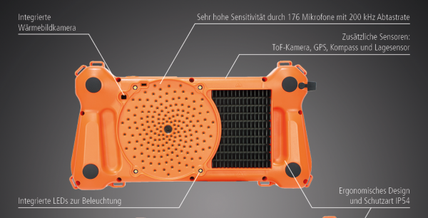 CAE Akustikkamera Ultra 3 Bedienung Vorderseite